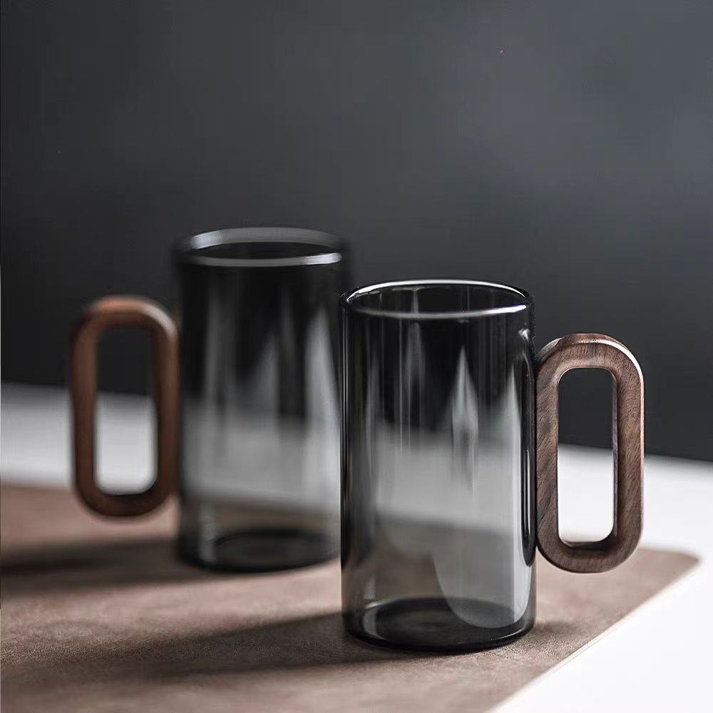 Household Borosilicate Glass Smoky Gray Water Cup