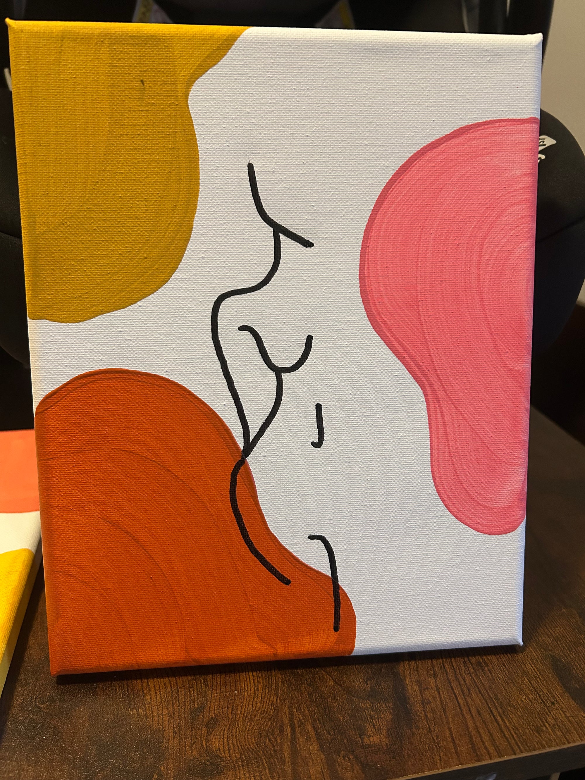 color block silhouette figure