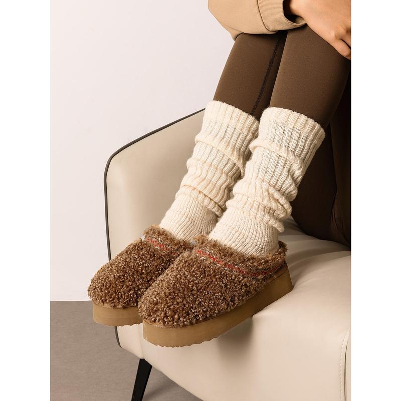 Dream Pairs Platform Fuzzy Slippers Clog