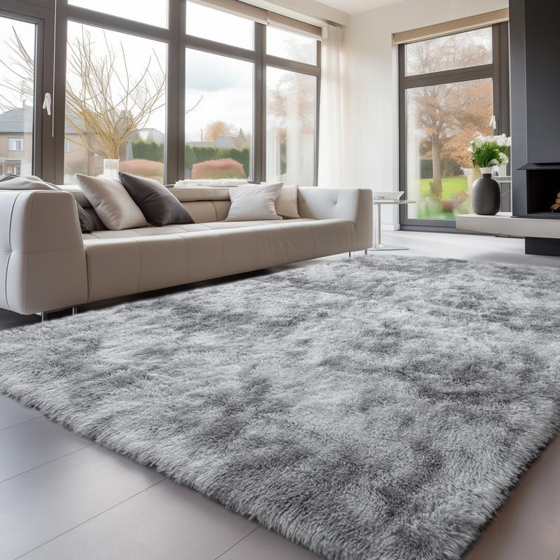 Solid Color Fluffy Rug, 1 Count Non-Slip Soft Plush Area Rug, Soft Shaggy Rug, Fluffy Modern Rug, Decorative Carpet for Home Living Room Bedroom Study Room, Home Decor, Furry Soft Rugs