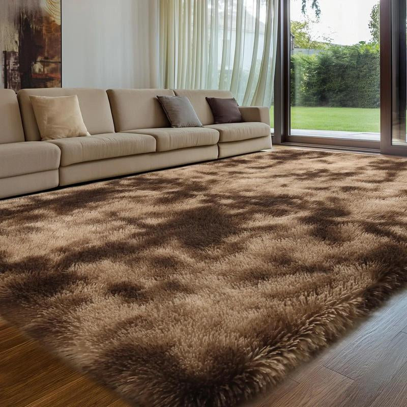 Solid Color Fluffy Rug, 1 Count Non-Slip Soft Plush Area Rug, Soft Shaggy Rug, Fluffy Modern Rug, Decorative Carpet for Home Living Room Bedroom Study Room, Home Decor, Furry Soft Rugs