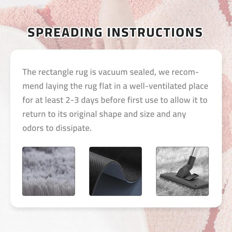 Solid Color Fluffy Rug, 1 Count Non-Slip Soft Plush Area Rug, Soft Shaggy Rug, Fluffy Modern Rug, Decorative Carpet for Home Living Room Bedroom Study Room, Home Decor, Furry Soft Rugs