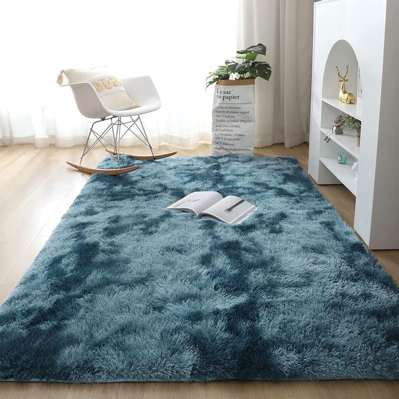 Solid Color Fluffy Rug, 1 Count Non-Slip Soft Plush Area Rug, Soft Shaggy Rug, Fluffy Modern Rug, Decorative Carpet for Home Living Room Bedroom Study Room, Home Decor, Furry Soft Rugs