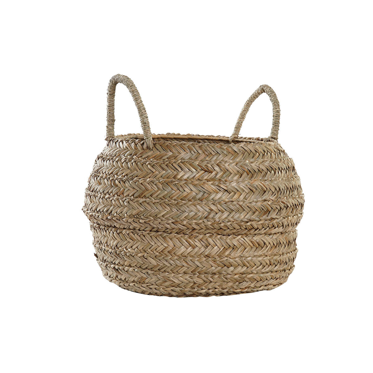 Decorative basket DKD Home Decor Natural Seagrass-0