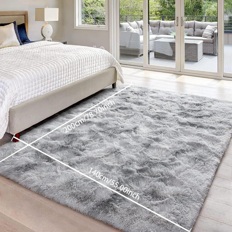 Solid Color Fluffy Rug, 1 Count Non-Slip Soft Plush Area Rug, Soft Shaggy Rug, Fluffy Modern Rug, Decorative Carpet for Home Living Room Bedroom Study Room, Home Decor, Furry Soft Rugs