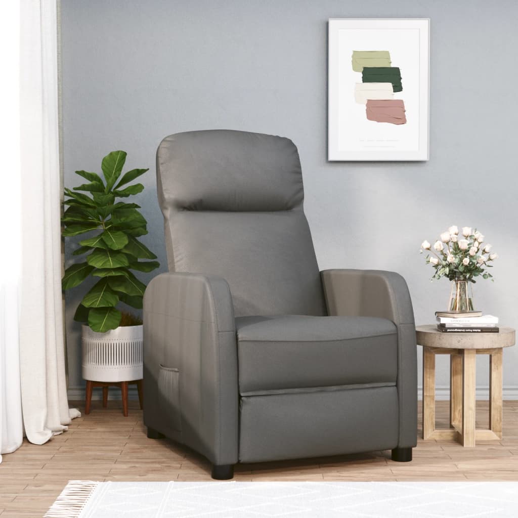 vidaXL Reclining Chair Leisure Recliner for Home Theater Cinema Faux Leather-5