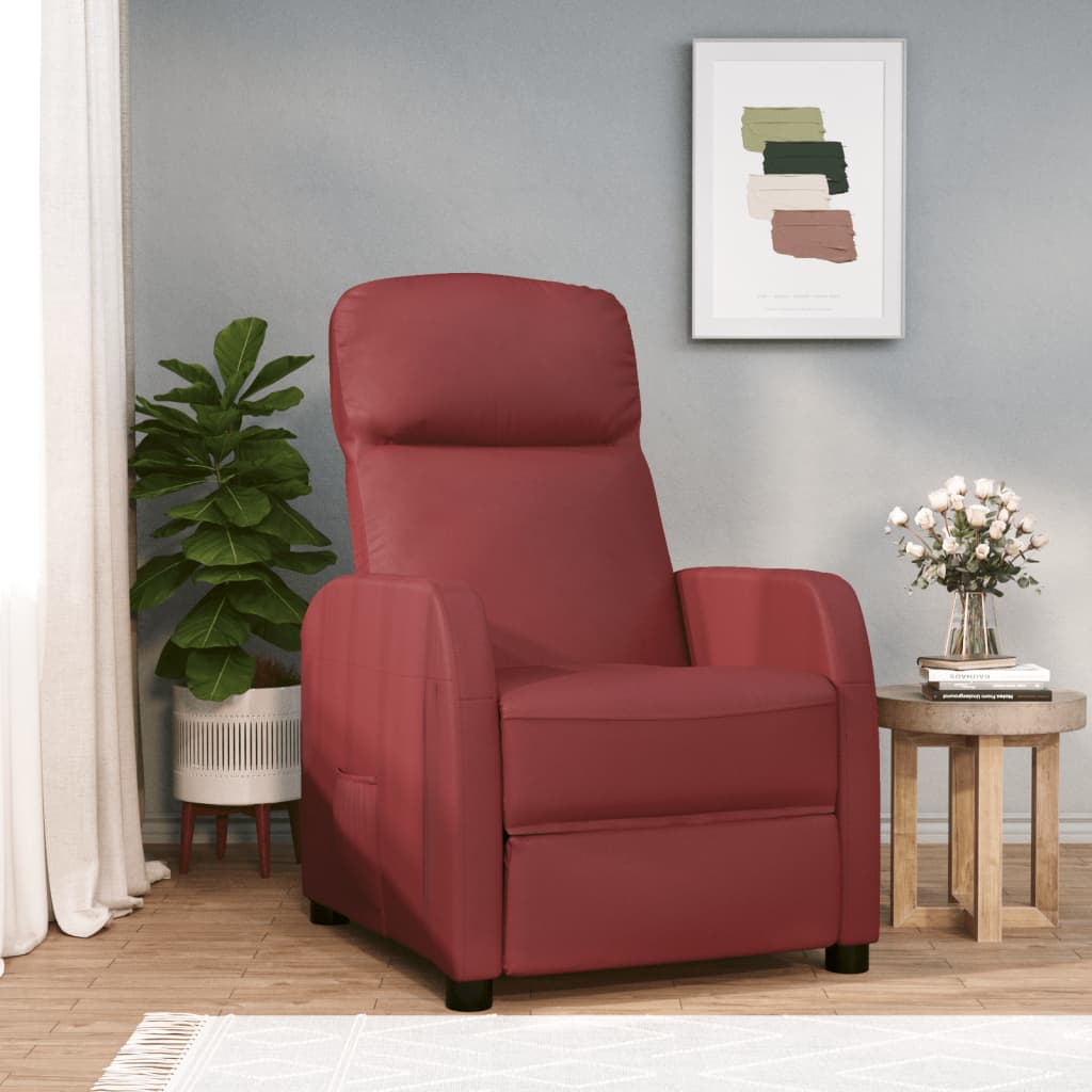 vidaXL Reclining Chair Leisure Recliner for Home Theater Cinema Faux Leather-2
