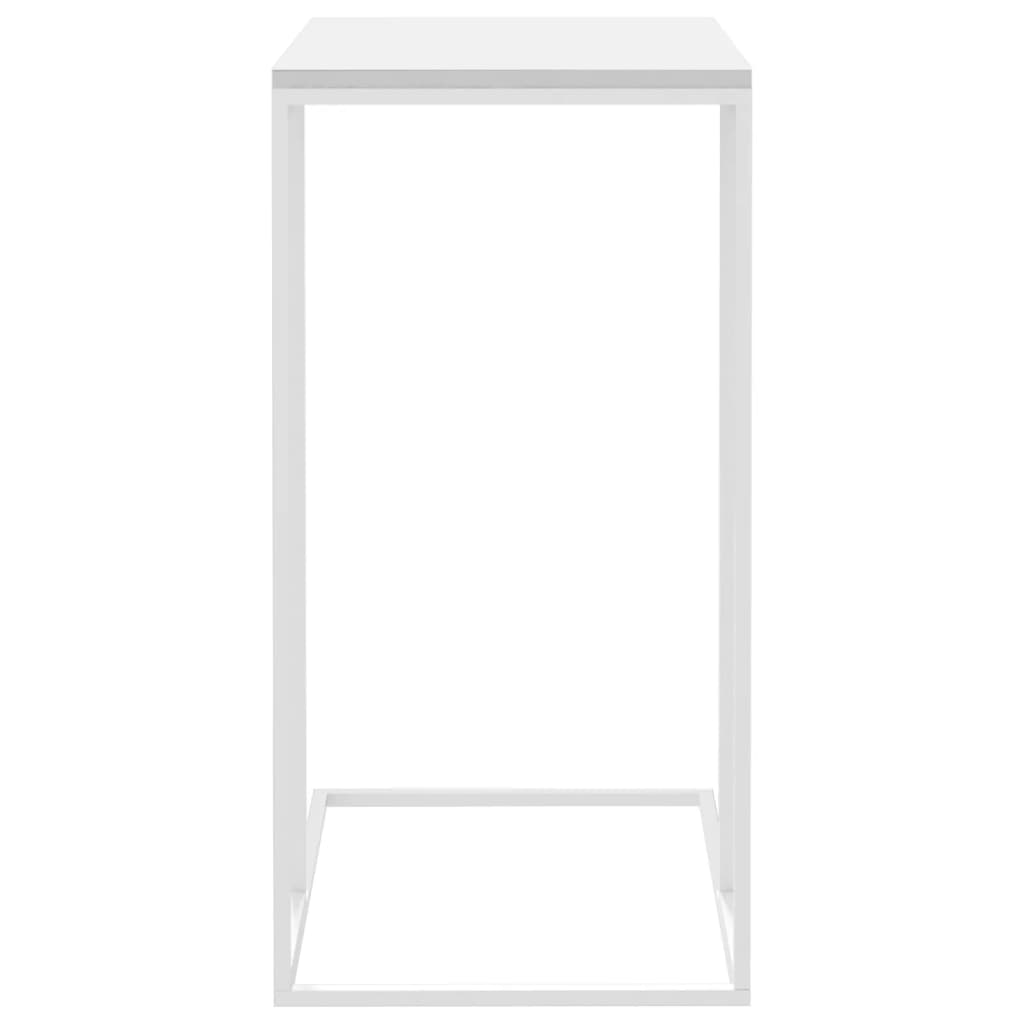 vidaXL Side Table White 15.7"x11.8"x23.2" Engineered Wood-2