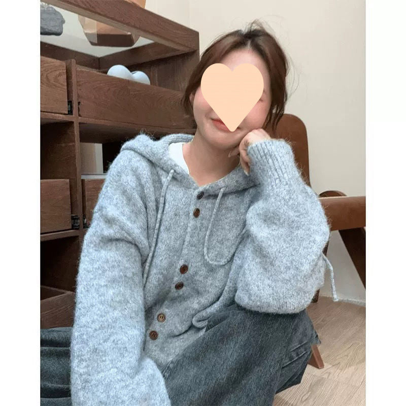 Thickened Korean Style Top With Loose And Lazy Style Knitwear