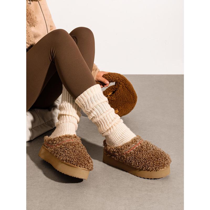 Dream Pairs Platform Fuzzy Slippers Clog