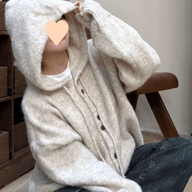 Thickened Korean Style Top With Loose And Lazy Style Knitwear