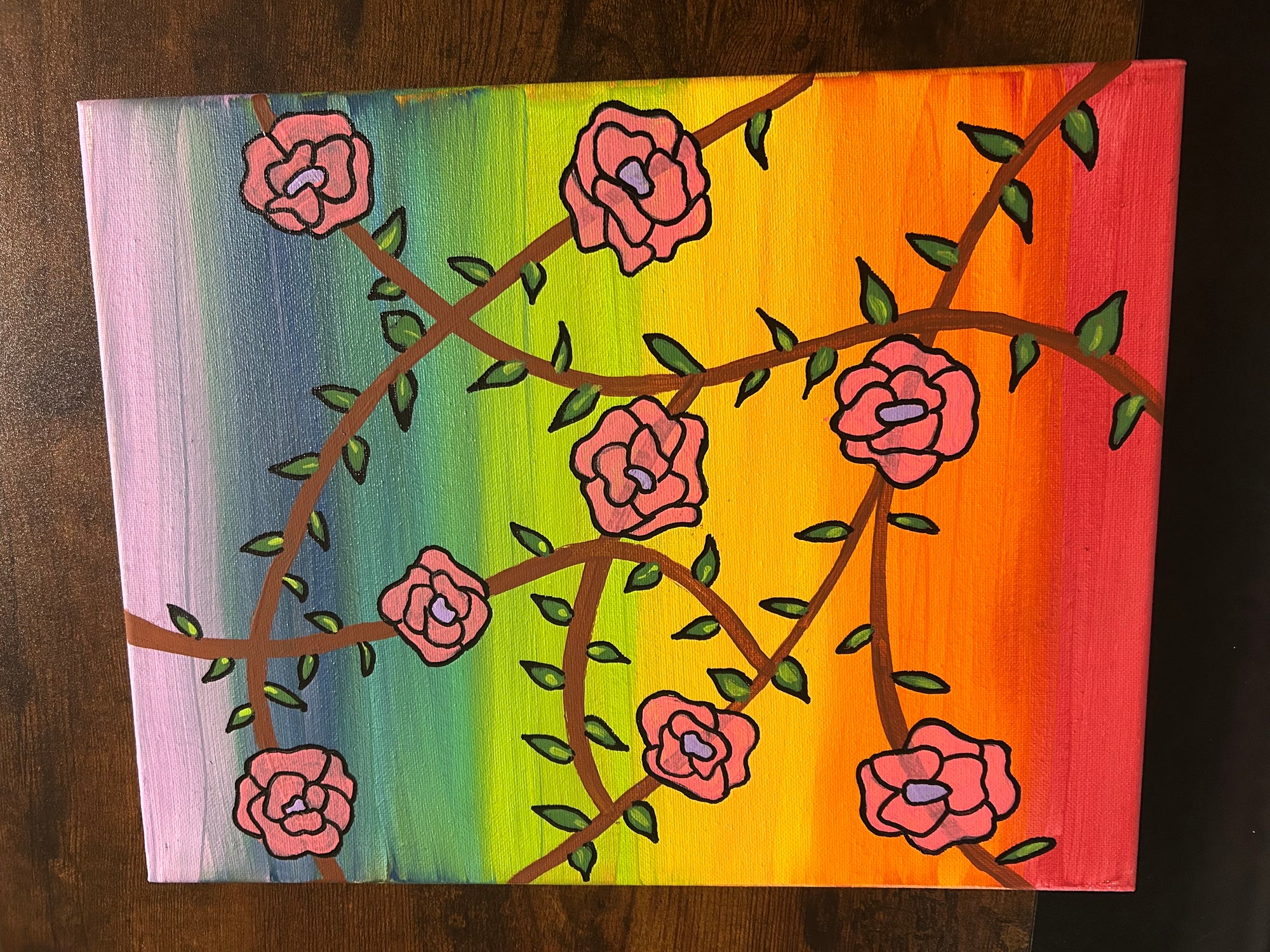 rainbow flowers - large